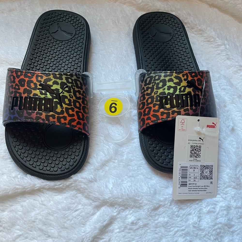 NWT Puma Women 9 cool cat bright Leo BX - Black tomato fuchsia blue - Picture 2 of 3